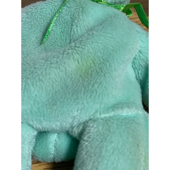 Ty Beanie Babies lot of 2 Green Hippity Tie Dye Hippie Bunny Rabbit Set VTG 96/9 - Picture 11 of 16